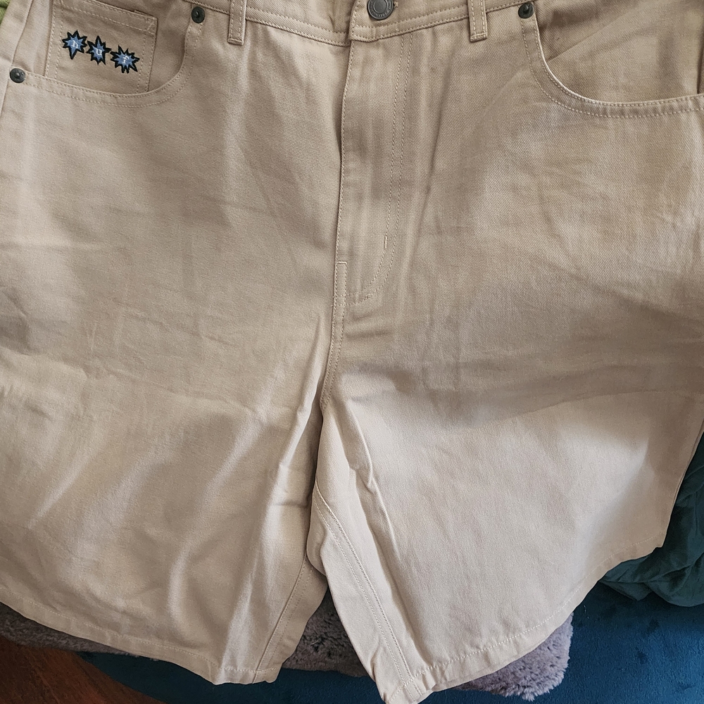 HUF Beige Denim Carpenter Shorts